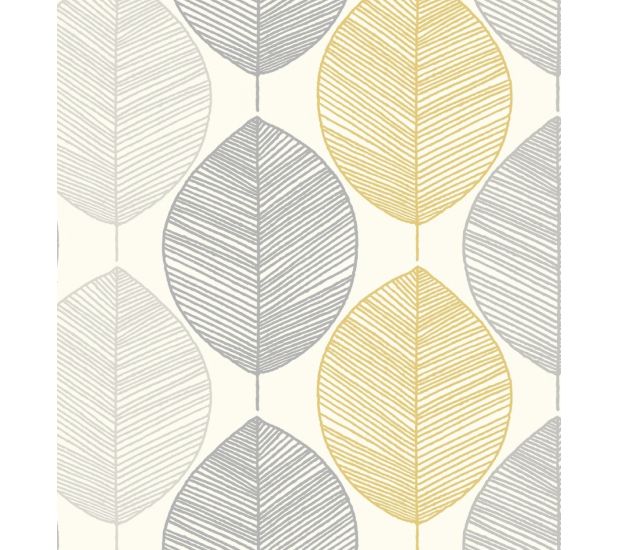 Scandi leaf wallpaper by Arthouse