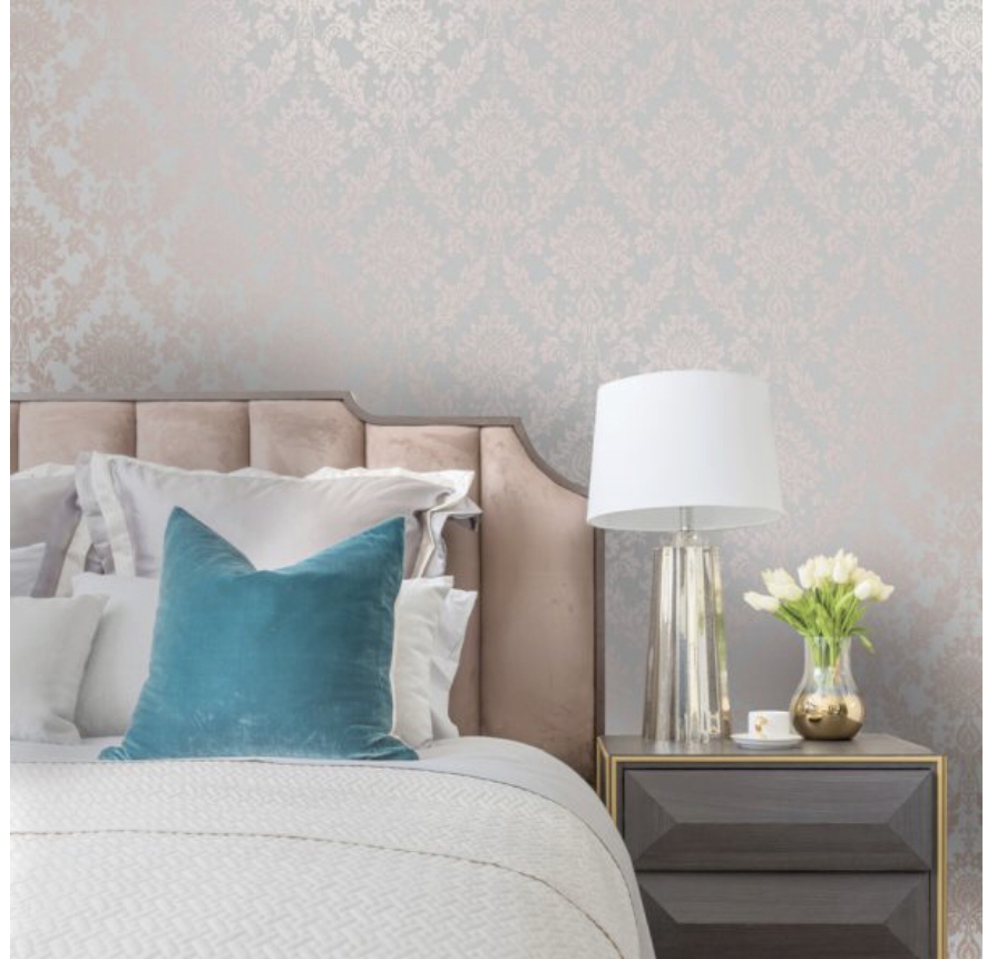 Clara Damask Wallpaper by Holden Decor
